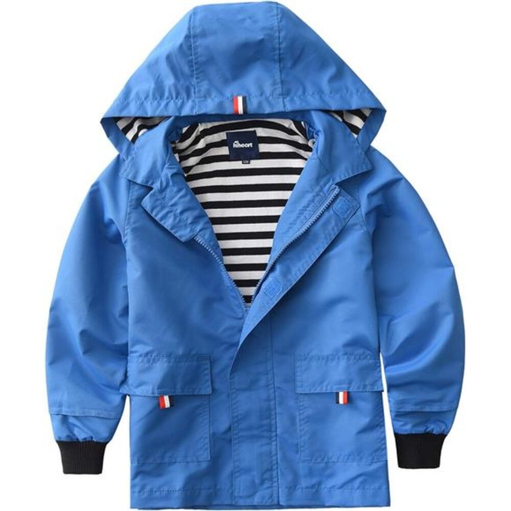 Kids Waterproof Hooded Jackets Cotton Lined Rain Jacket